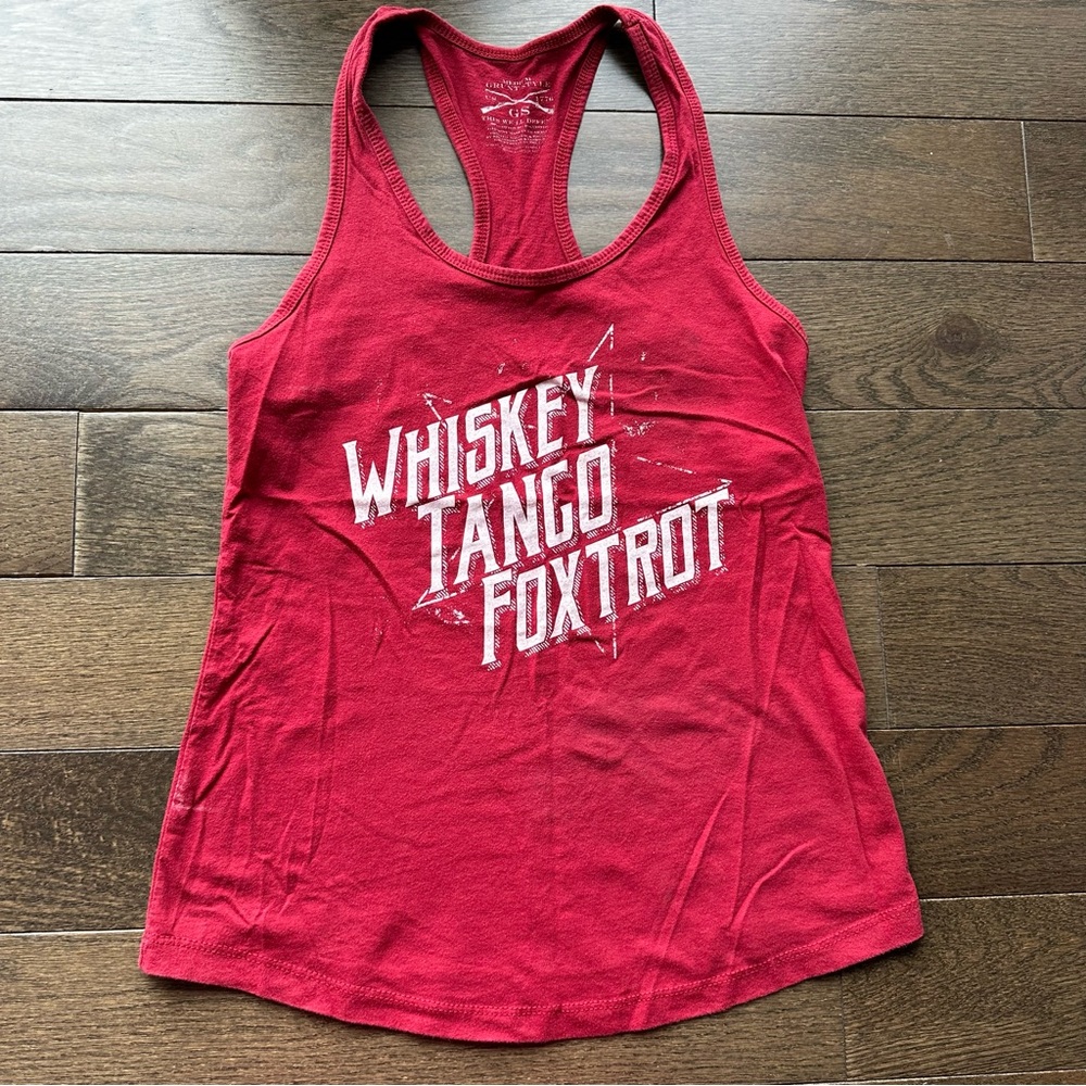Grunt style tank top “whisky tango foxtrot ” WTF